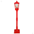 Poste Natalino Musical com Luz e Neve 135cm Enfeite de Natal Bivolt - Imagem 1