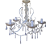 Lustre Pendente 45cm Candelabro Branco 5 Braços para Lâmpadas E14 Bivolt. - Imagem 1