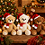 Boneco Urso de Pelúcia Sentado 20cm Com Gorro e Cachecol Decoração Natalina - Imagem 2