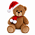 Boneco Urso de Pelúcia Sentado 20cm Com Gorro e Cachecol Decoração Natalina - Imagem 10
