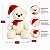 Boneco Urso de Pelúcia Sentado 20cm Com Gorro e Cachecol Decoração Natalina - Imagem 8