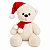 Boneco Urso de Pelúcia Sentado 20cm Com Gorro e Cachecol Decoração Natalina - Imagem 7
