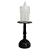 Kit 2 Castiçais Vintage Velas Led Luz Branco Quente 17,5x6,2cm - Imagem 2