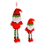 Papai Noel de Pelúcia Pernas Moles com Miçangas 30x11x6cm - Imagem 2