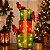 Caixas de Presentes Com Luzes e Pássaros 127V Enfeite de Natal 52x17x14cm - Imagem 3