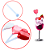 Jogo com 20 Misturadores de Bebidas Coração Colors Acrílico 19cm Wincy - Imagem 2