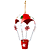 Balão Dirigível Papai Noel Enfeite Pedente Metal 20x20x52cm - Imagem 1