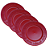 Jogo com 4 Sousplats Vermelho Ø33cm Azevinho 3D. - Imagem 1