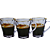 Jogo com 6 Canecas 180ml Cristal Diamond - Fio de Ouro. - Imagem 3