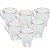 Jogo com 6 Canecas 180ml Cristal Diamond - Fio de Ouro. - Imagem 1