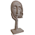 Escultura Mascara 42,5cm Rosto Femenino Viso- Resina Cinza Fullfit. - Imagem 3