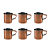 Jogo com 6 Caneca para Moscow MuleAço Inox Rose Gold 250ml. - Imagem 1