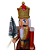 Boneco Quebra Nozes Vermelho Verde Dourado Com Pé 80cm. - Imagem 2