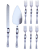 Conjunto para Bolo com 8 Peças Espátula e Faca de Inox Cabo Acrilico Cristal. - Imagem 2
