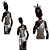 Escultura Mulher Africana 86cm Resina Importada Cabelo em Metal - Imagem 2