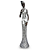 Escultura Mulher Africana 86cm Resina Importada Cabelo em Metal - Imagem 1