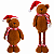 Boneco Urso Karibu Com Pernas Extensíveis 40cm e 75cm Decoração Natalina - Imagem 3