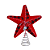 Ponteira Para árvore de Natal Star 24x25cm Dupla Face Com Guizo. - Imagem 1