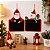 Jogo Com 2 Quadros Negros Natalinos 19cm Papai Noel e Boneco de Neve - Imagem 3
