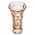 Vaso De Vidro Diamond Âmbar 13x6,5x20cm Lyor - Imagem 2