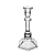 Castiçal Candelabro Cristal La Voir 9,5x20cm L'Hermitage. - Imagem 1