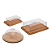 Kit Para Servir Porta Frios, Mantegueira, Queijeira 3Peças Bambu e Acrílico. - Imagem 1