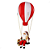 Enfeite Natalino Balão com Papai Noel Musical com Led 115x43cm - Imagem 2