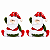 Jogo Com 2 Bonecos Modelo Papai Noel 18cm Decoração Natalina de Pendurar - Imagem 1
