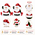 Jogo Com 2 Bonecos Modelo Papai Noel 18cm Decoração Natalina de Pendurar - Imagem 2