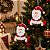 Jogo Com 2 Bonecos Modelo Papai Noel 18cm Decoração Natalina de Pendurar - Imagem 3