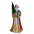 Boneco Papai Noel com Árvore de Natal 61cm Decoração Natalina de Metal Resina e Madrepérola - Imagem 1