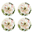 Jogo com 4 Sousplats Estampa Flor Magnolia  Ø33cm - Imagem 3