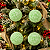 Jogo com 4 Bolas de Natal 10cm Verde Água com Bolinhas de Isopor - Imagem 3