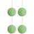 Jogo com 4 Bolas de Natal Decoradas Ø10cm Verde Água - Imagem 1