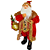 Boneco Papai Noel em Pé Segurando Saco com Árvore de Natal e Estrela 65cm Vermelho e Dourado - Imagem 2