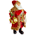 Boneco Papai Noel em Pé Segurando Saco com Árvore de Natal e Estrela 65cm Vermelho e Dourado - Imagem 3