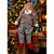 Boneco de Neve Sentado 60cm Roupa de Tricô Cinza Cabelo Colorido Enfeite Natalino - Imagem 2