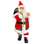 Boneco Papai Noel 65cm com Saco de Presentes e Relógio Vermelho/Branco - Imagem 1
