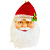 Cabeça de Papai Noel Com Gorro Enfeite Natalino de Pendurar 22x35x16cm - Imagem 1