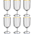 Jogo com 6 Taças de Vidro Linha Refinatto Borda Fio Dourado 330ml L'Hermitage - Imagem 1