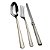 Faqueiro Clássico Moderno 101 Peças Aço Inox 18/10 3,5mm com Friso Ouro 24K Fracalanza - Imagem 1