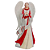 Enfeite Anjo com as Mãos Postas 34,5cm Decoração Natalina de Metal Resina e Madrepérola - Imagem 1