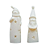 Papai Noel e Boneco de Neve Branco Com Led 15cm Dois Modelos - Imagem 1