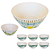 Aparelho de Jantar 26 Peças Estampa Limões Siciliano Flores e Folhas Fibra de Bambu Inox Porcelana - Imagem 5