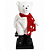 Boneco Urso Natalino Enfeite com Luz Som e Movimento Sensor de Presença 110cm - Imagem 4