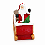 Enfeite Natalino de Cerâmica Papai Noel no Trenó com Árvore deNatal Guirlanda 14x8,2cm - Imagem 2