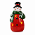 Boneco Natalino de Cerâmica com Luz Led Branco Quente 14,7cm - Imagem 3
