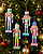Jogo com 4 Soldados Quebra Nozes Enfeites Natalinos de Madeira 13cm Candy - Imagem 3
