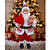 Boneco Papai Noel em Pé com Urso e Saco de Presentes 30cm Enfeite Natalino - Imagem 2