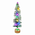 Árvore de Natal Topiaria Nevada com Leds Coloridas 32cm - Imagem 1